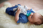 Soothie Snuggle Elephant Pacifier Holder with Detachable Pacifier