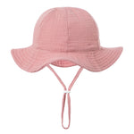 Baby Cotton Bucket Hat New Children Sunscreen Outdoor Caps Boys Girls Print Panama Hat Unisex Beach Fishing Hat for 3-12 Months