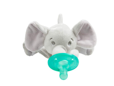 Soothie Snuggle Elephant Pacifier Holder with Detachable Pacifier