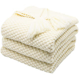 Knitted Tassels Throw Blanket
