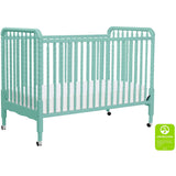 Vinci Jenny Lind 3-in-1 Convertible Portable Crib in Lagoon - Cozy Nursery