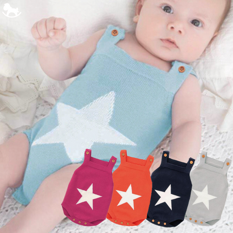 Star Knitted Romper - Cozy Nursery