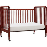 Jenny Lind 3-in-1 Convertible Portable Crib in Rich Cherry - Cozy Nursery