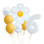 White Daisy Balloon Set 