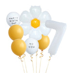 White Daisy Balloon Set 