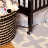 Jenny Lind 3-in-1 Convertible Portable Crib in Ebony - Cozy Nursery