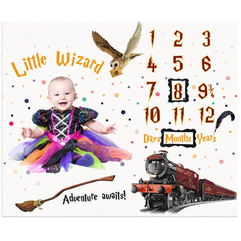 Baby Wizard Milestone Blanket