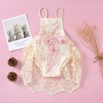 Lace Embroidered Pearl Bodysuit 