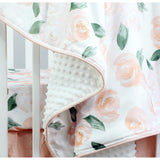 Blush Watercolor Floral Crib Bedding Set