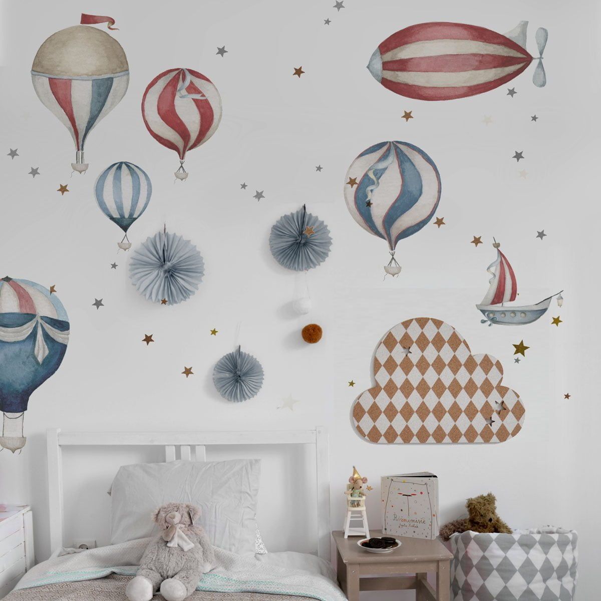 Hot Air Balloon Wall Sticker – Cozy Nursery