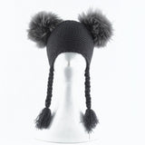 Genuine Fur Pompom Hat