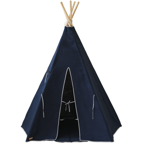 “Navy Blue” Linen Teepee Tent
