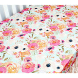 Poppy Watercolor Floral Crib Bedding Set