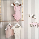 Nordic Wooden Bead Clothes Hanger - Cozy Nursery