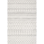 Moroccan Area Rug, 6' 7" x 9', Grey/Off-white - Cozy Nursery