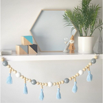 Wooden Beads Tassel Hanging Decor - Cozy Nursery