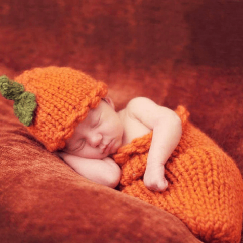 Crochet Pumpkin Newborn Costume