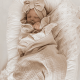 Ruffled Muslin Baby Swaddle Blankets
