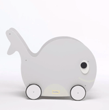 Push Toy and Toy Storage Toddler Whale Mercure Grey