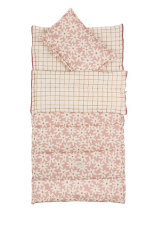 SLEEPING BAG WITH PILLOW BLUSH DAISIES