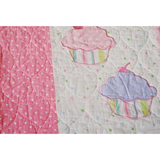 Cupcake Handmade Patchwork Quilt Bedspread set 175*220cm for kids - Cozy Nursery
