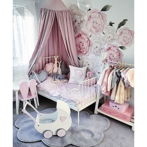 Peony Rose Wall Stickers - Cozy Nursery
