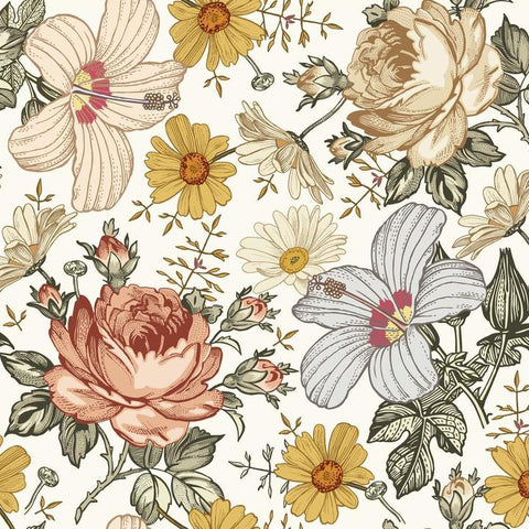 Vintage-Blumen-Tapete 
