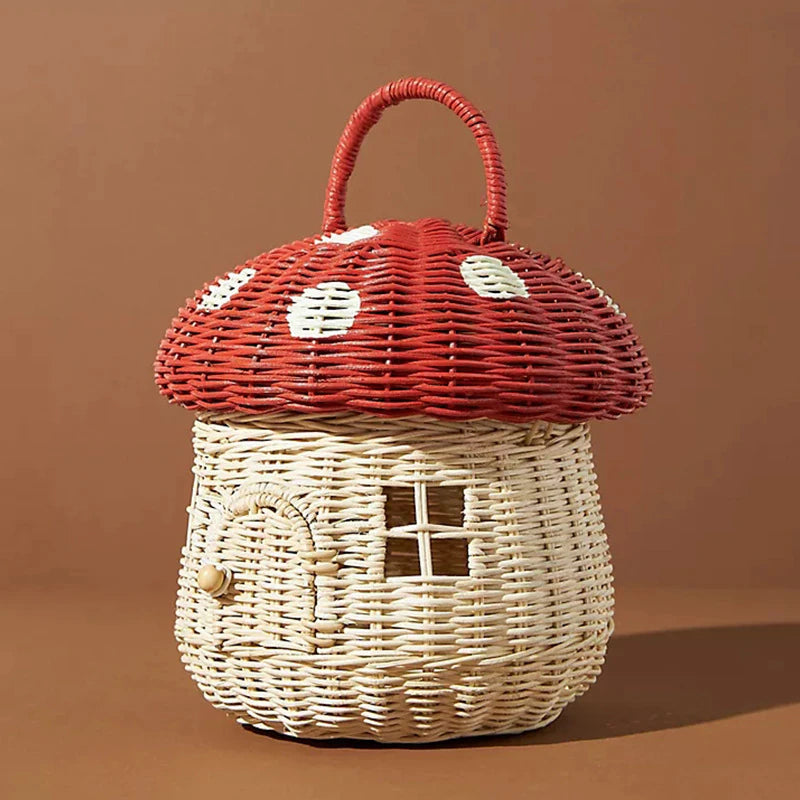 Colorful Ratten Basket Cute Rattan Basket – Cozy Nursery
