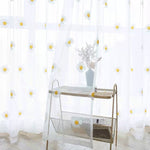 Embroidery Daisy Flowers Curtains