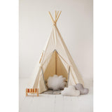 “Grey Pompoms” Teepee Tent with Pompoms
