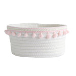 Cotton Rope Storage Baskets With Pompom - Cozy Nursery