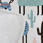 Alpaca Print Soft Flannel blankets For Kids - Cozy Nursery