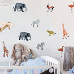Safari Wall Stickers 24pcs - Cozy Nursery
