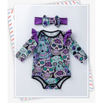 Baby Long Sleeve Skull Print Bodysuit