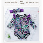 Baby Long Sleeve Skull Print Bodysuit