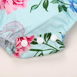 Baby Girl Floral Button Romper - Cozy Nursery
