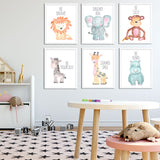 Safari Baby Animals Posters - Cozy Nursery