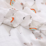 Llama Bamboo Muslin Baby Blanket - Cozy Nursery