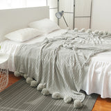 Cotton Pompom Blanket - Cozy Nursery