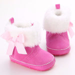 Bow-knot Fleece Snow Boots - Cozy Nursery