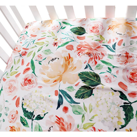 Baby Floral Fitted Crib Sheet - Cozy Nursery