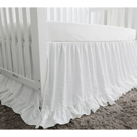 Crib Bed Skirt for Baby Crib - Cozy Nursery