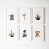 Safari Animals Posters - Cozy Nursery