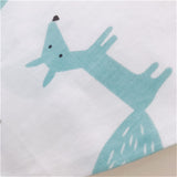 Blue & White Cartoon Animal Cotton Fabric Bunting 12 Flags 3.2m - Cozy Nursery