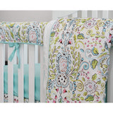 Mint Blue Ruffle Baby Minky Blanket - Cozy Nursery