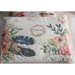 Boho Floral Feather Minky Baby  Ruffle Blanket - Cozy Nursery
