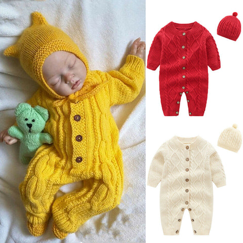 Cable Knit Sweater Romper - Cozy Nursery