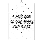 "I love you to the Moon and Back" Poster - Cozy Nursery