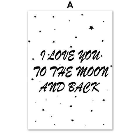 "I love you to the Moon and Back" Poster - Cozy Nursery
