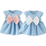 Ruffle Sleeve Bow Dress - Cozy Nursery